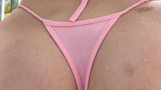 Evajoanna Onlyfans Leak -Pink Lingerie Sexy At Pool !